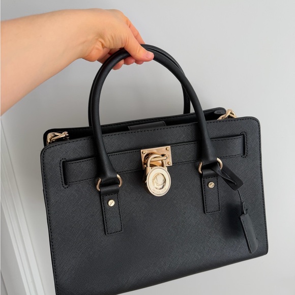 Michael Kors Black Satchel with Gold Accents - Picture 4 of 4